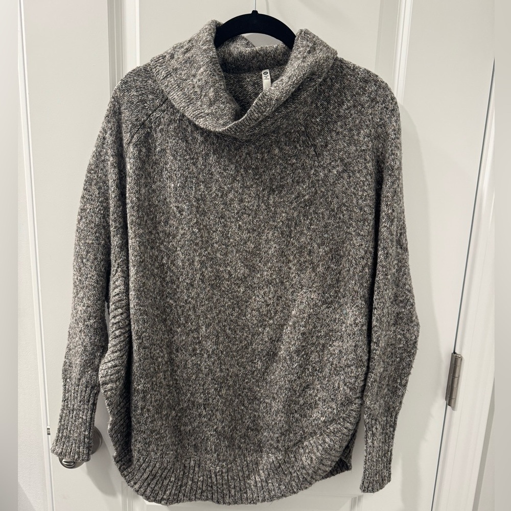 Leo & Nicole Charcoal Cowl Neck Sweater